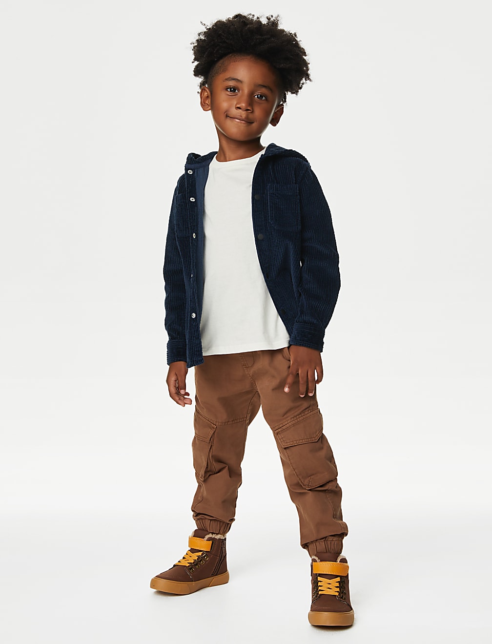 2pc Pure Cotton Hooded Shirt & T-Shirt Set (2-8 Yrs)