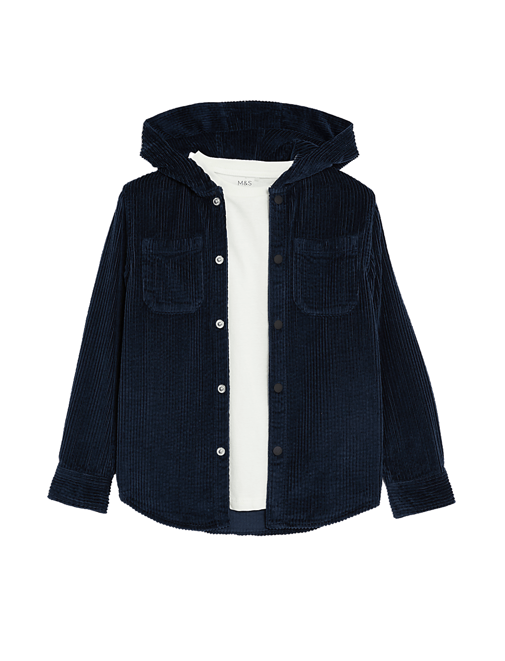 2pc Pure Cotton Hooded Shirt & T-Shirt Set (2-8 Yrs)