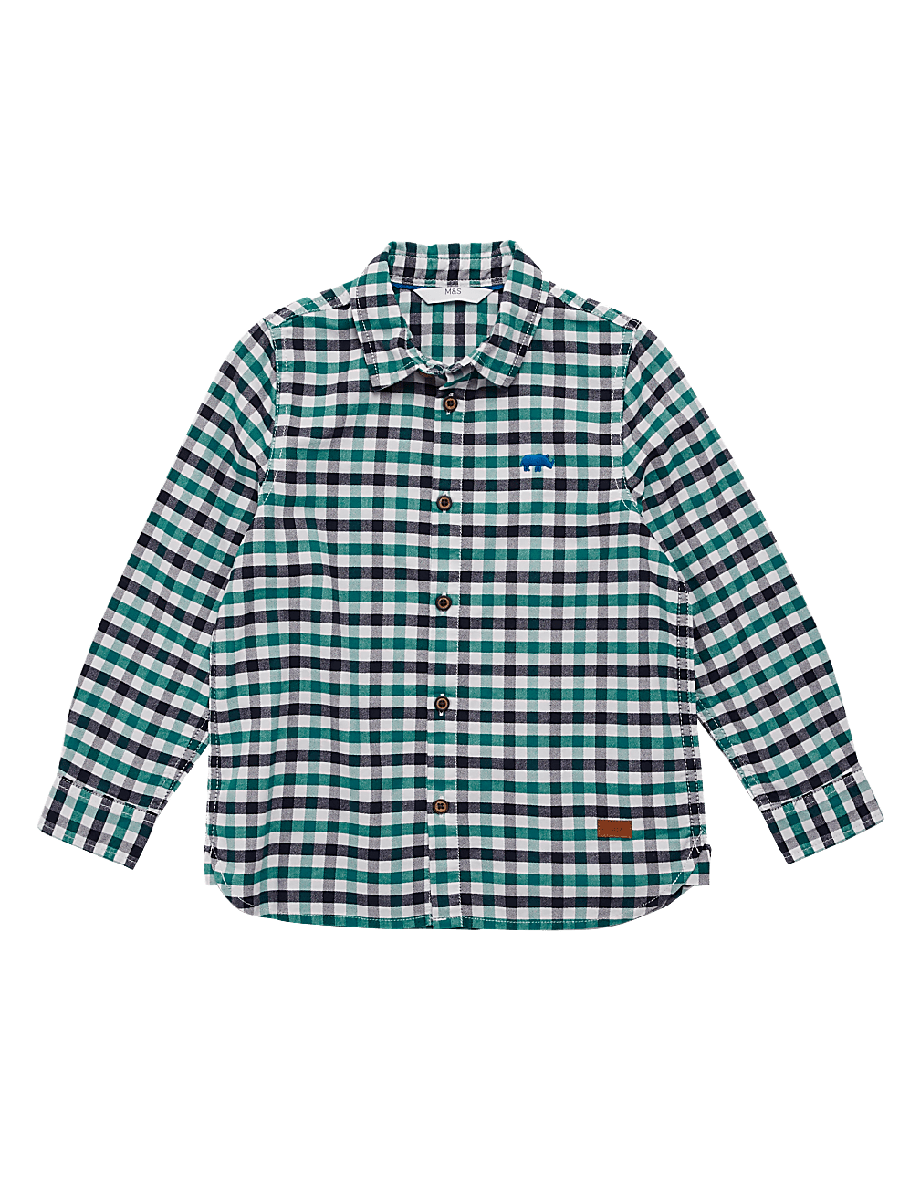 Pure Cotton Gingham Checked Shirt (2-7 Yrs)