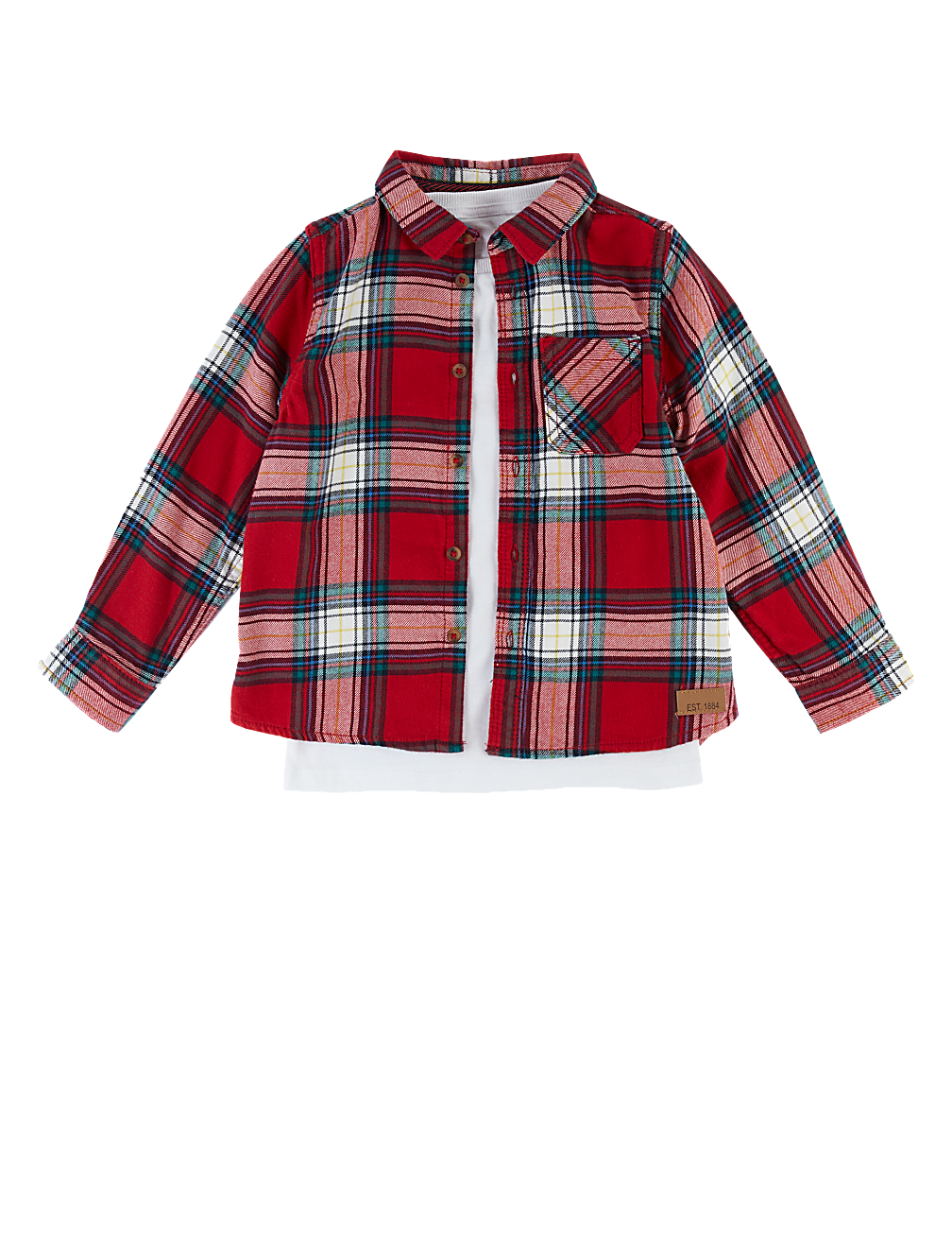 2 Piece Cotton Shirt & T-Shirt Set (2-7 Yrs)