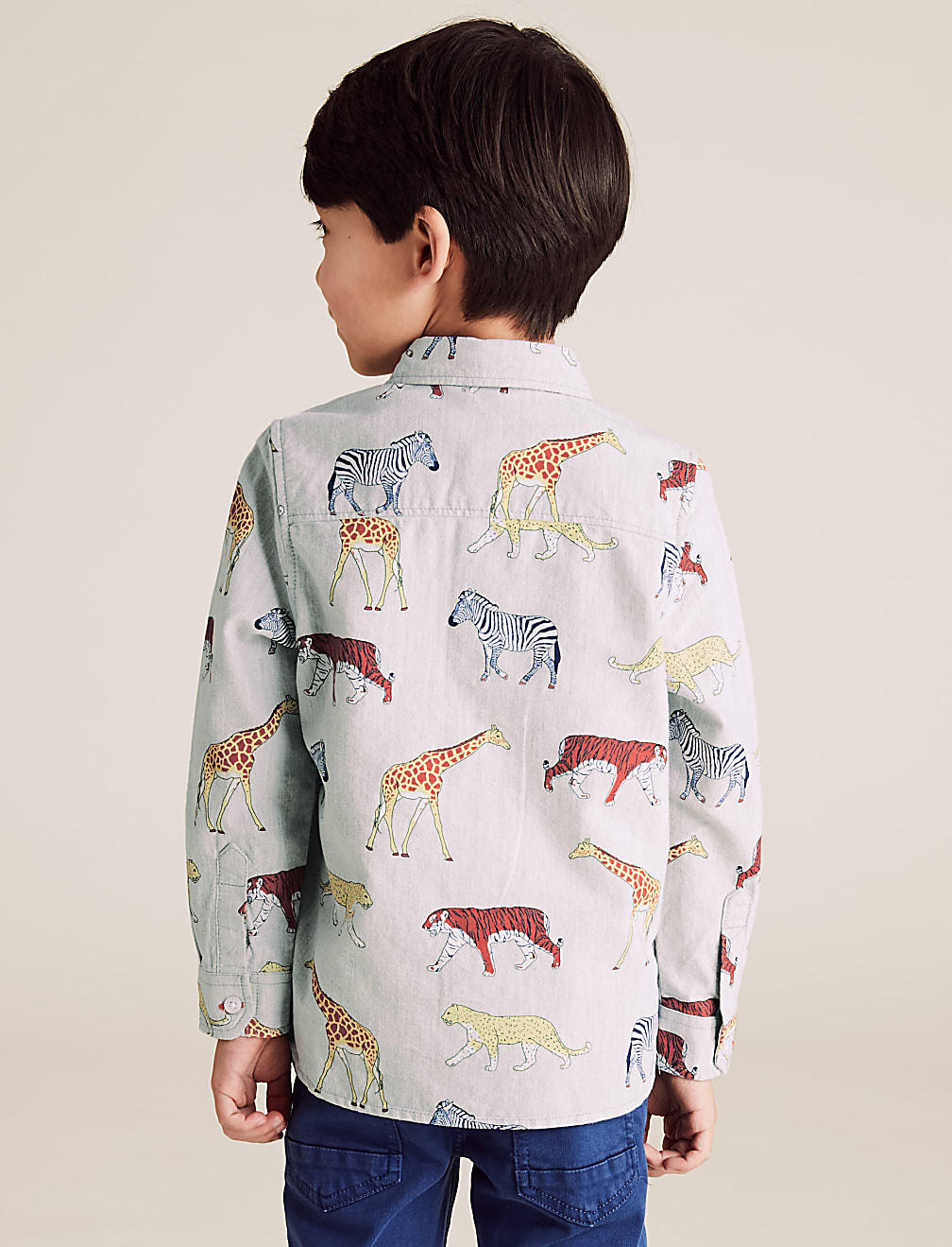 Pure Cotton Animal Print Shirt (2-7 Yrs)