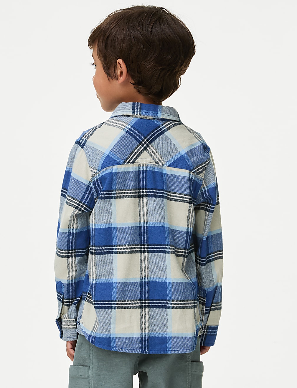 2pc Pure Cotton Checked Shirt & T-Shirt Set (2-8 Yrs)