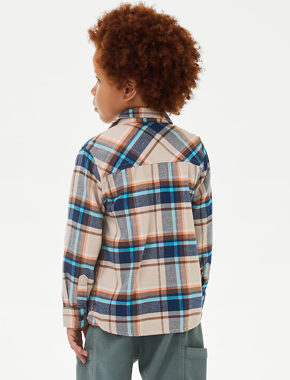 2pc Pure Cotton Checked Shirt & T-Shirt Set (2-8 Yrs)