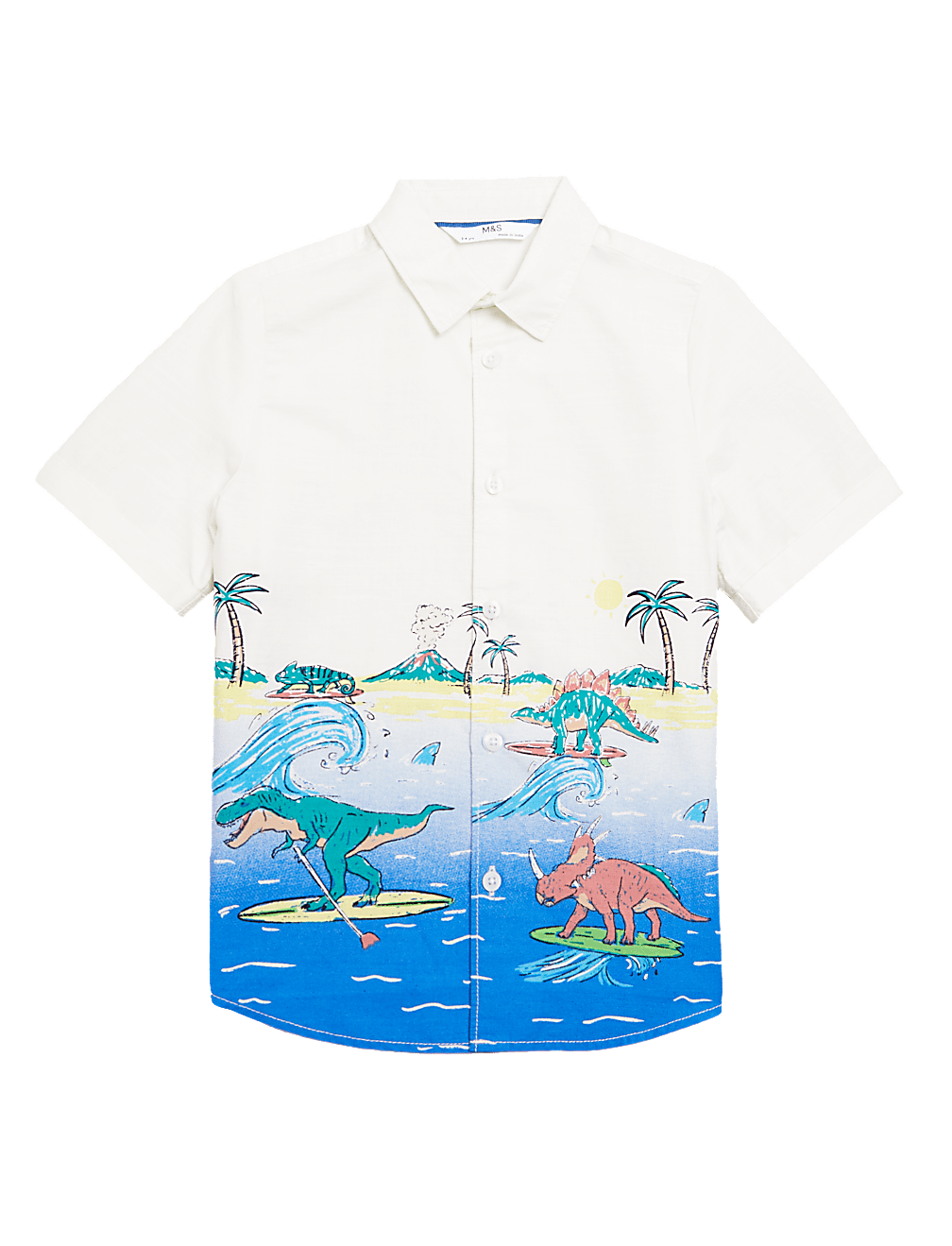 Pure Cotton Dinosaur Print Shirt