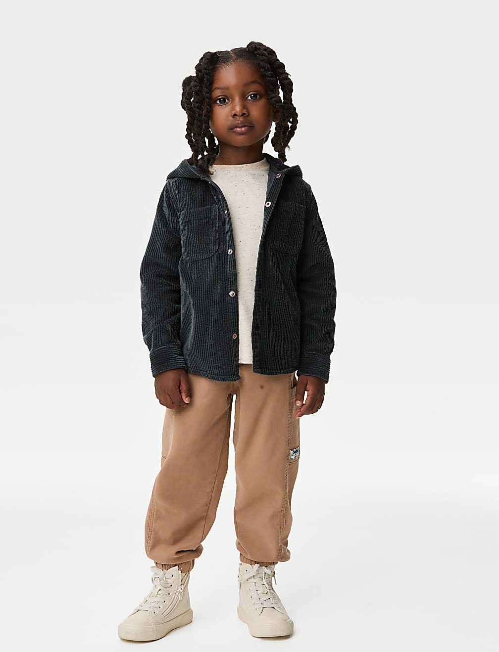 2pc Pure Cotton Cord Shirt & T-Shirt Set (2-16 Yrs)