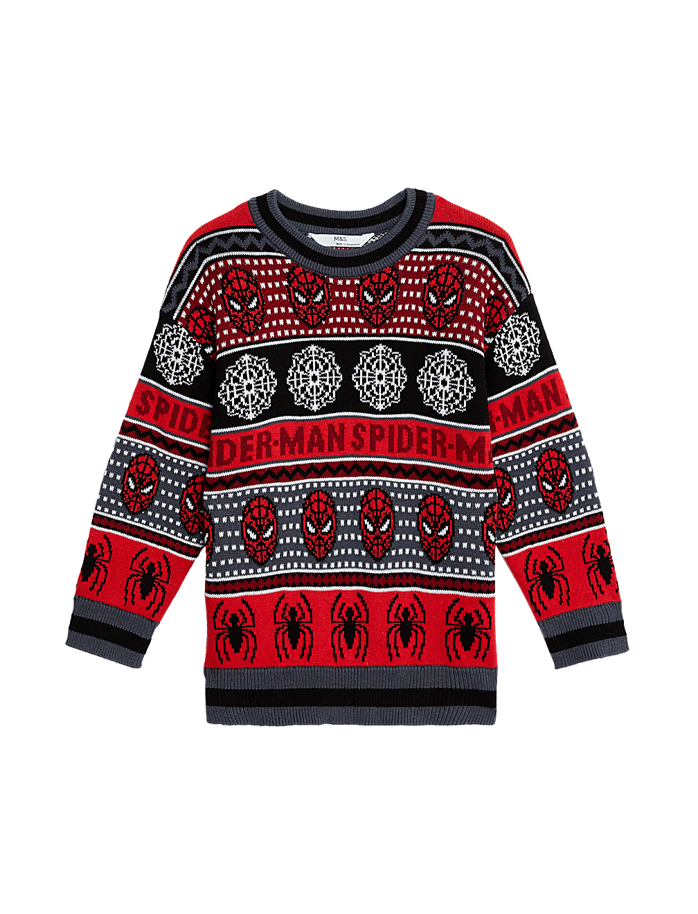 Pure Cotton Spider-Man™ Jumper (2-8 Yrs)