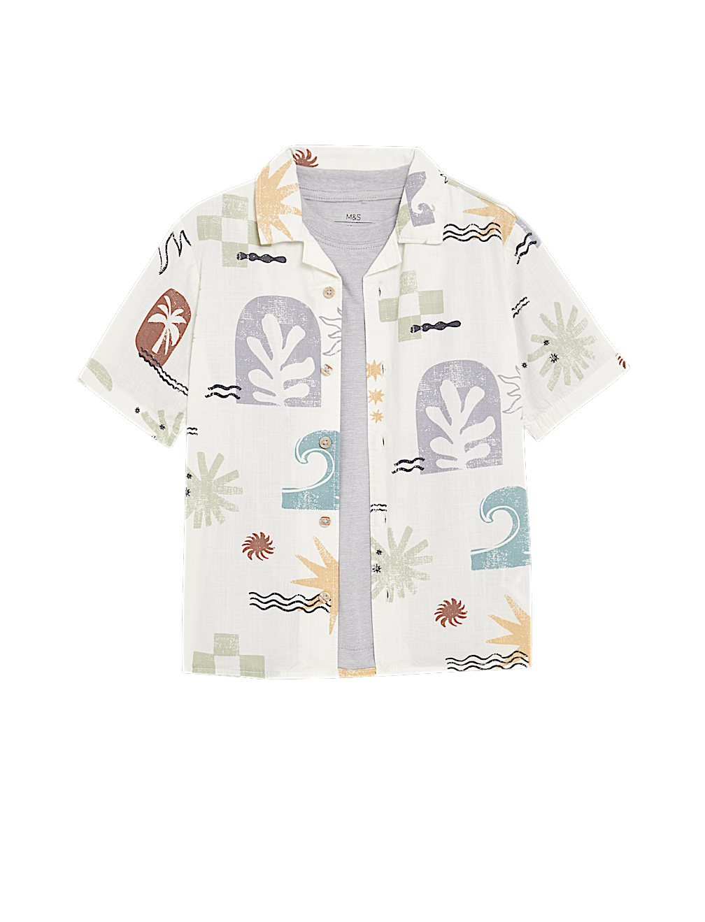 Pure Cotton Abstract Shirt