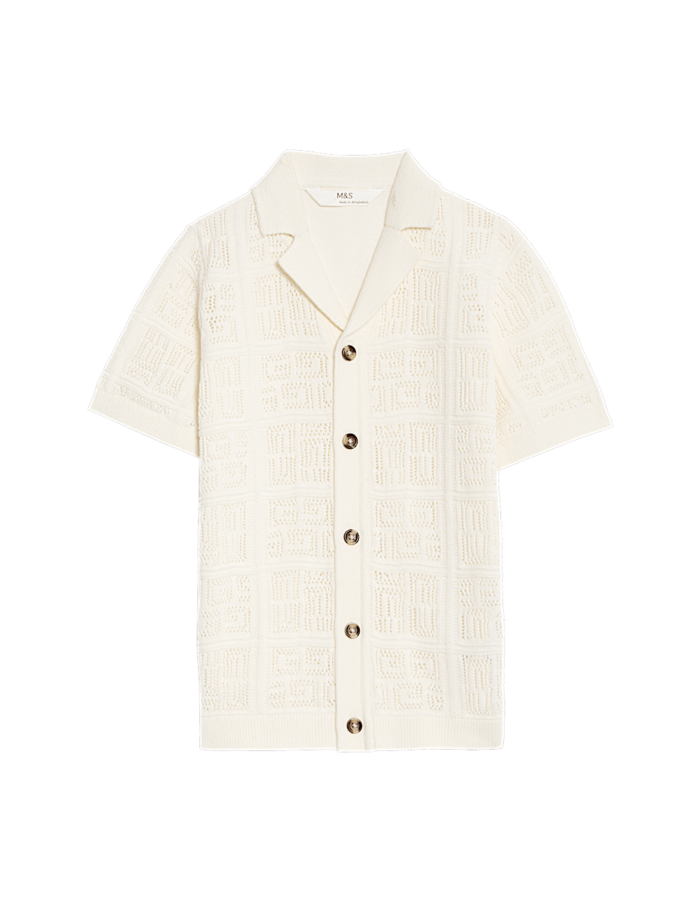 Pure Cotton Textured Knitted Shirt (2-8 Yrs)