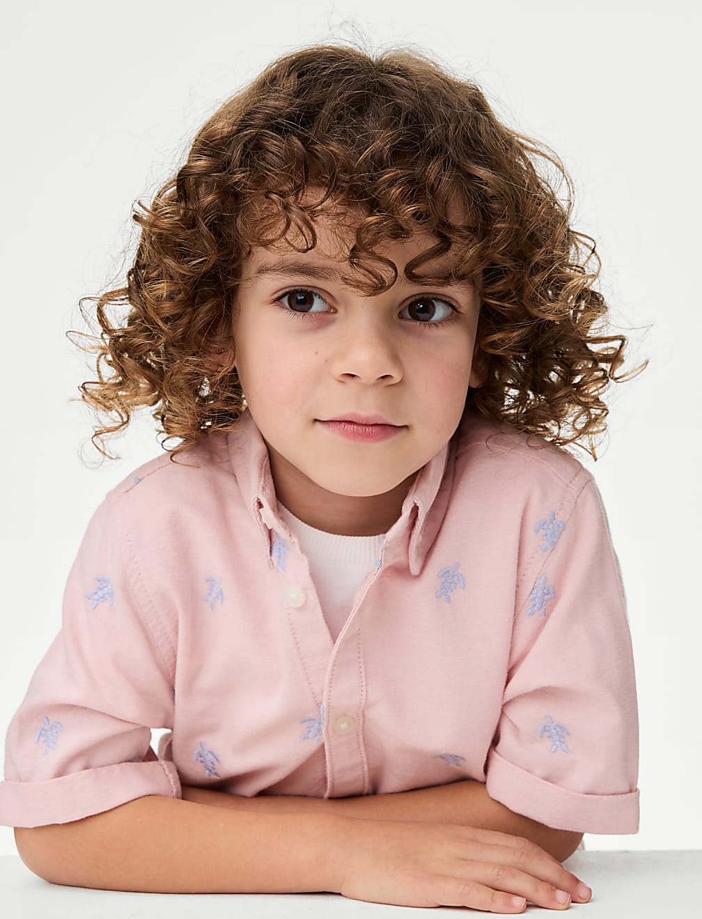 Pure Cotton Turtle Embroidered Oxford Shirt (1-8 Yrs)