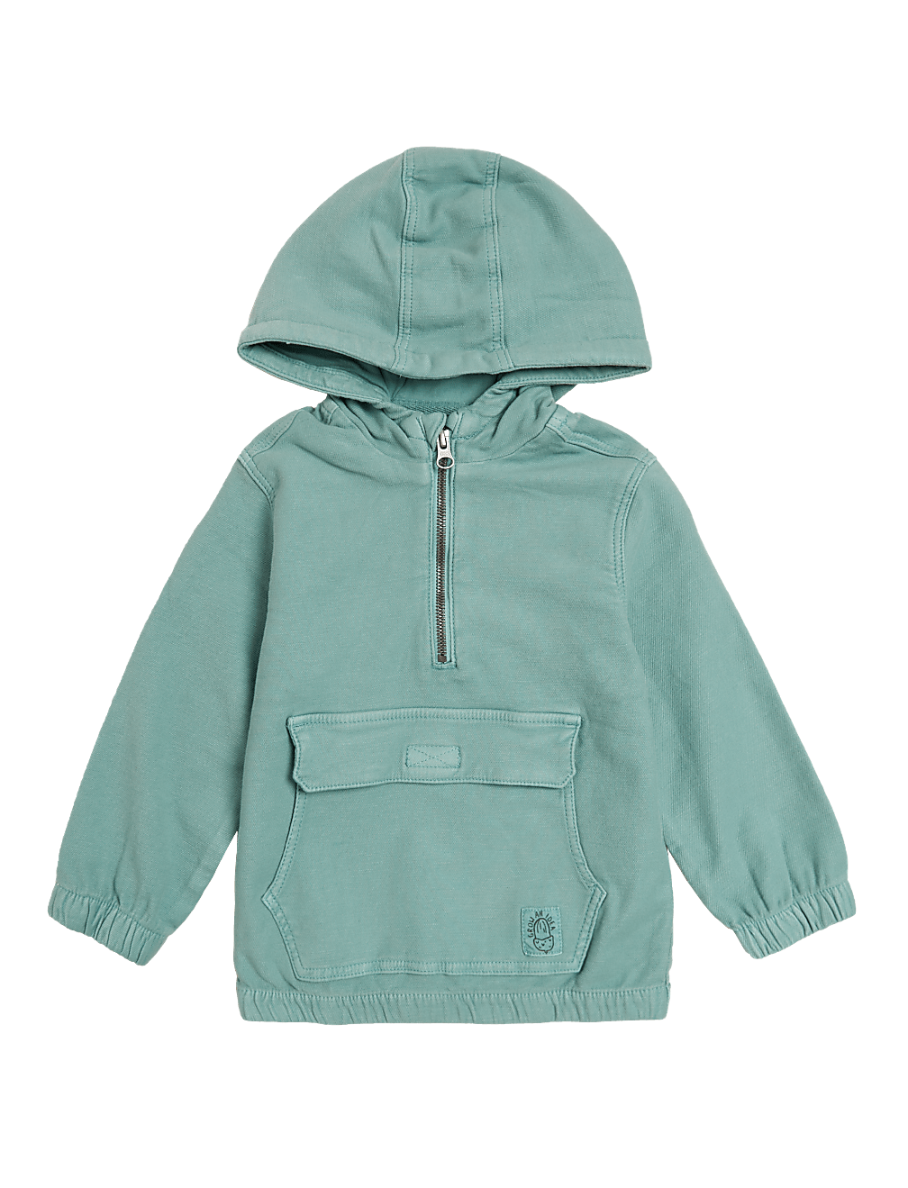 Cotton Rich Woven Half Zip Hoodie (2-7 Yrs)