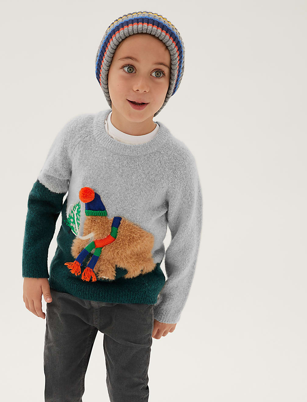 Mammoth Graphic Knitted Jumper (2-7 Yrs)