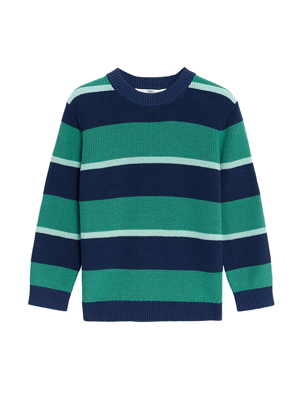 Pure Cotton Knitted Striped Jumper (2-8 Yrs)