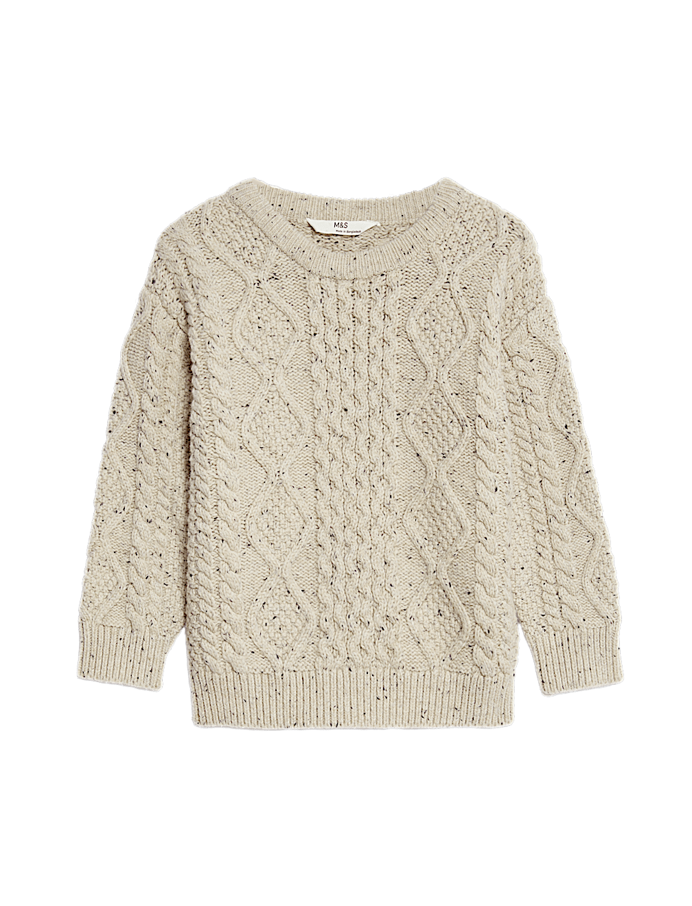 Cotton Rich Cable Knit Jumper (2-8 Yrs)