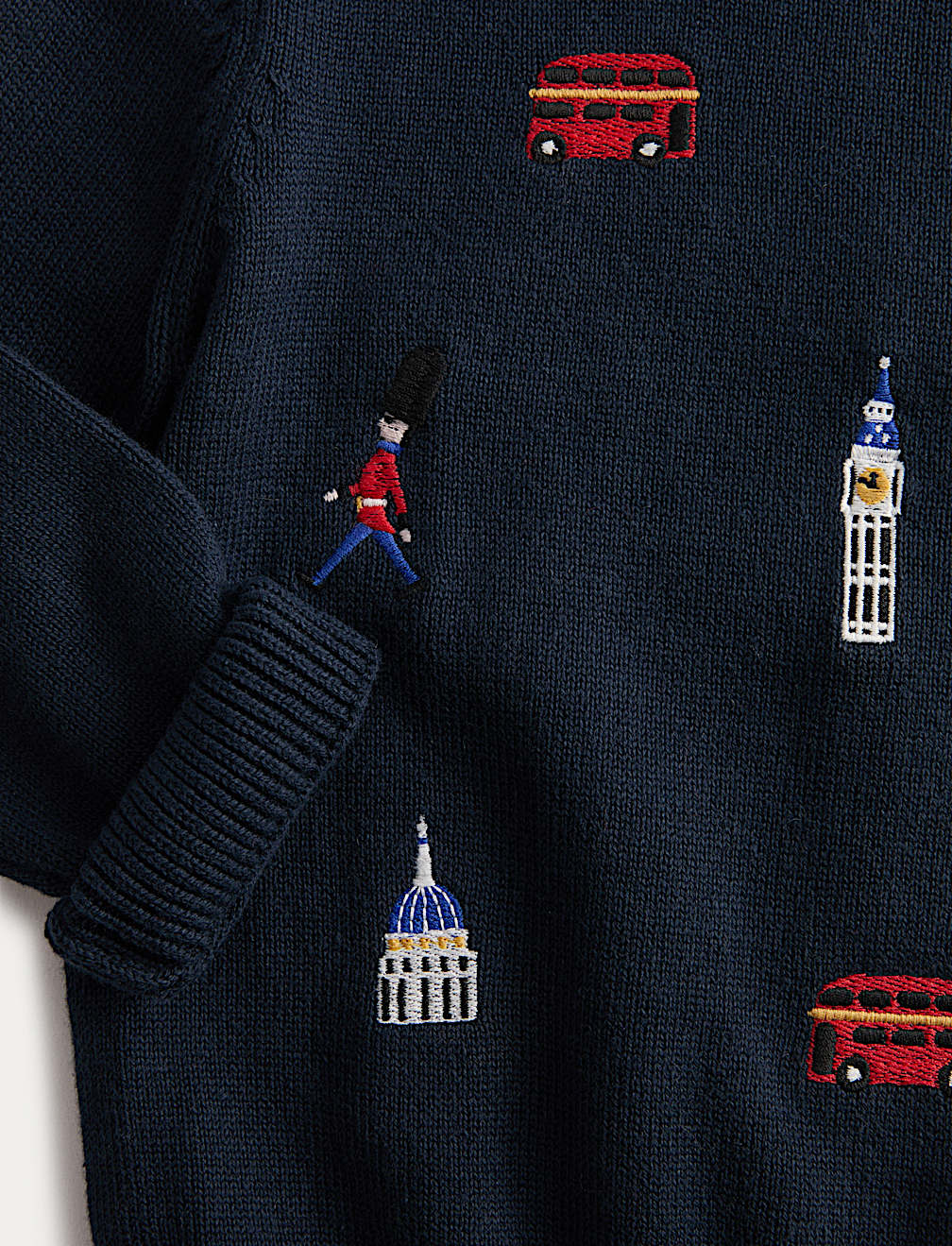 Pure Cotton London Embroidered Jumper (2-8 Yrs)