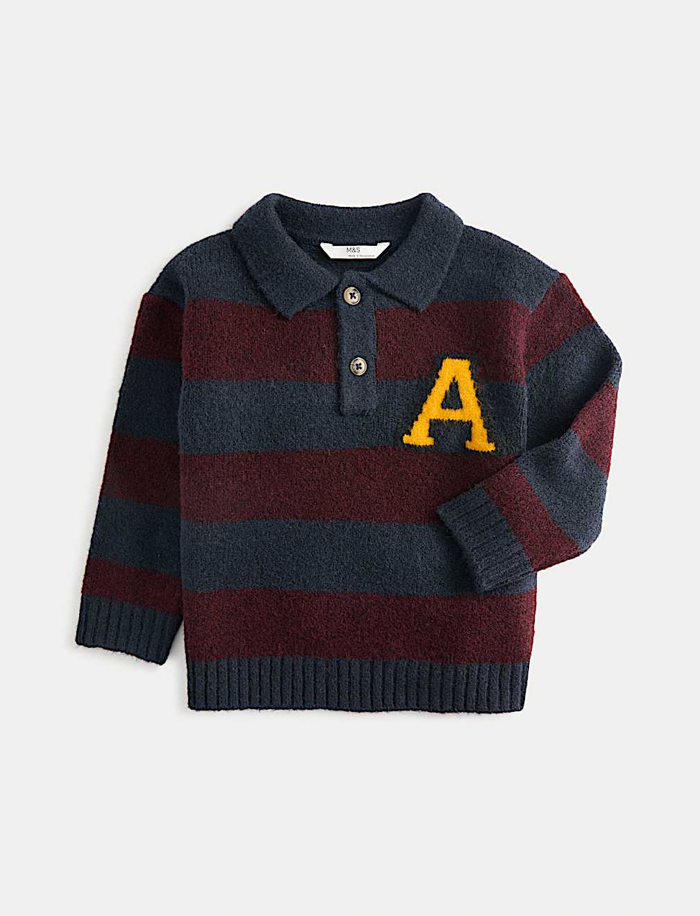 Striped Knitted Rugby Jumper (2-10 Yrs)