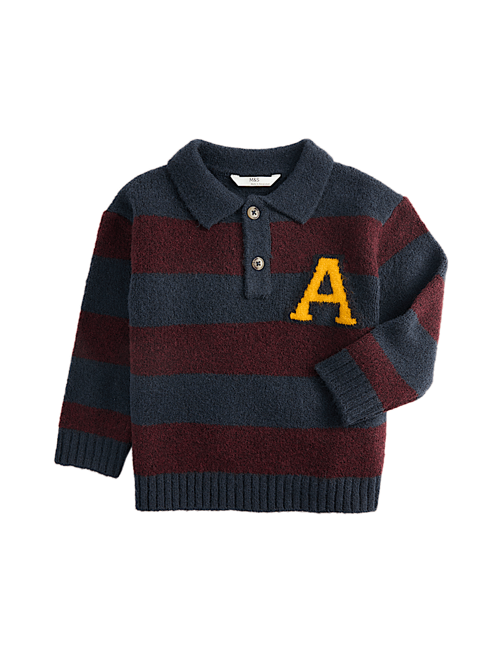 Striped Knitted Rugby Jumper (2-10 Yrs)
