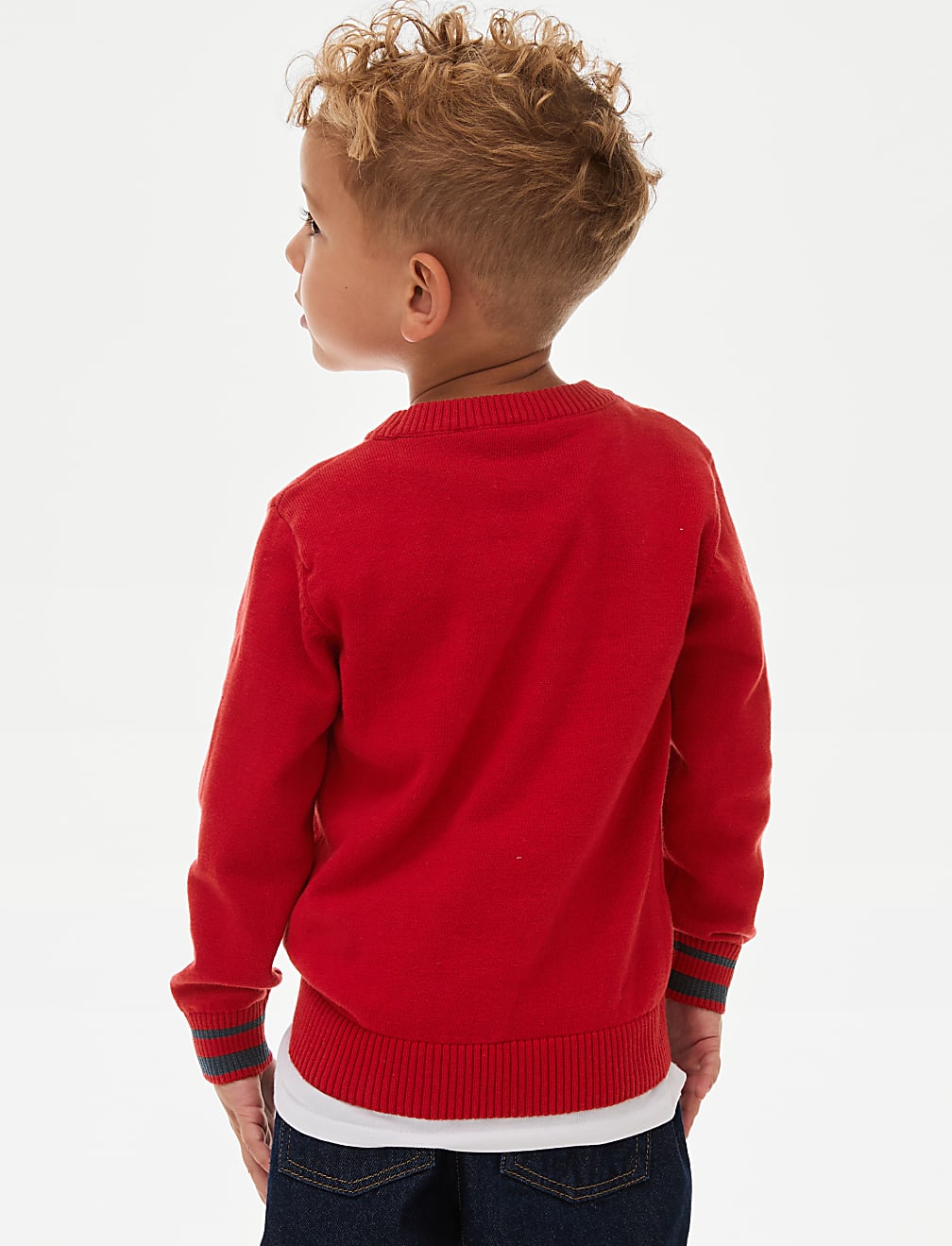 Pure Cotton Spencer Bear™ Knitted Jumper (2-8 Yrs)