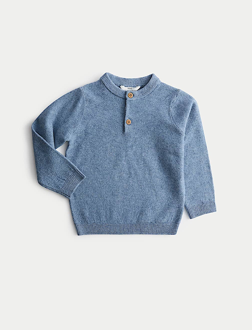 Henley Knitted Jumper (0-8 Yrs)