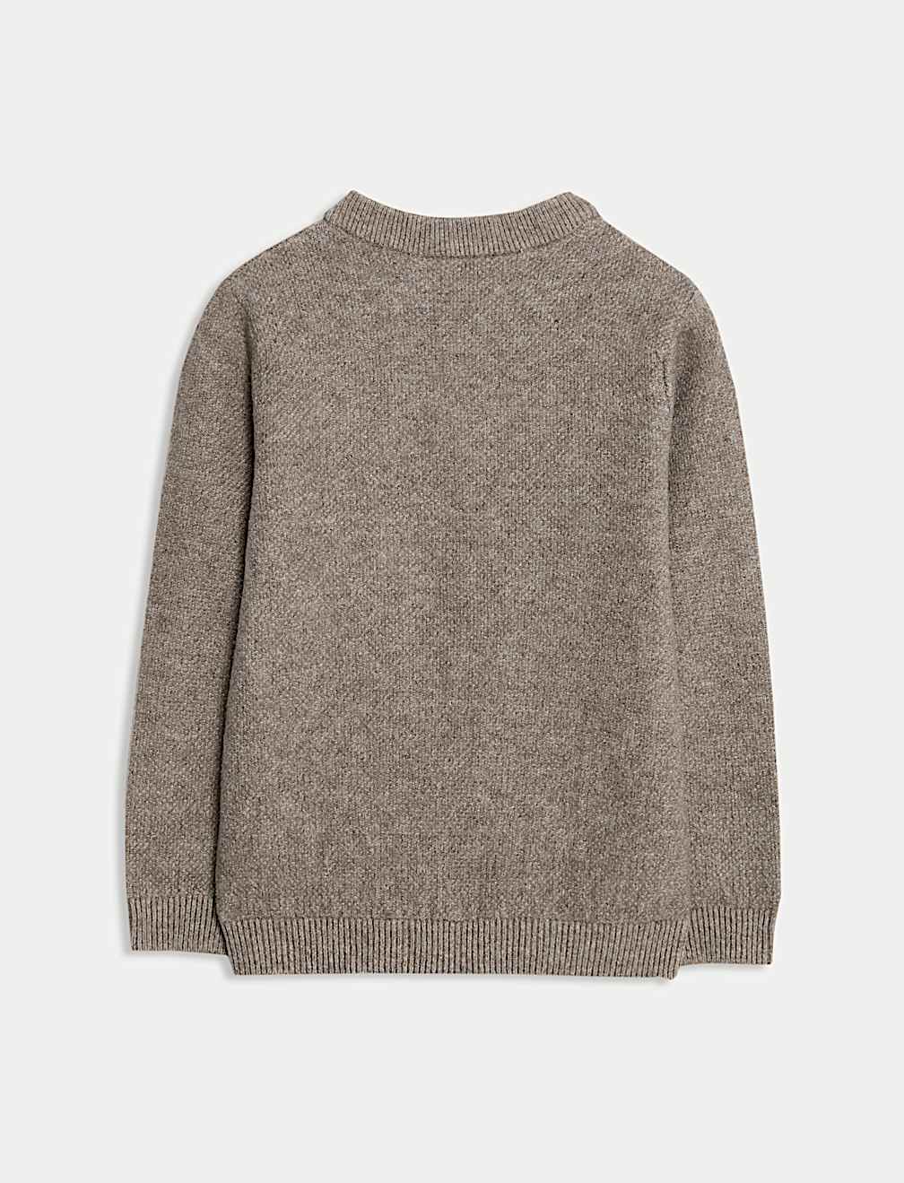 Henley Knitted Jumper (0-8 Yrs)