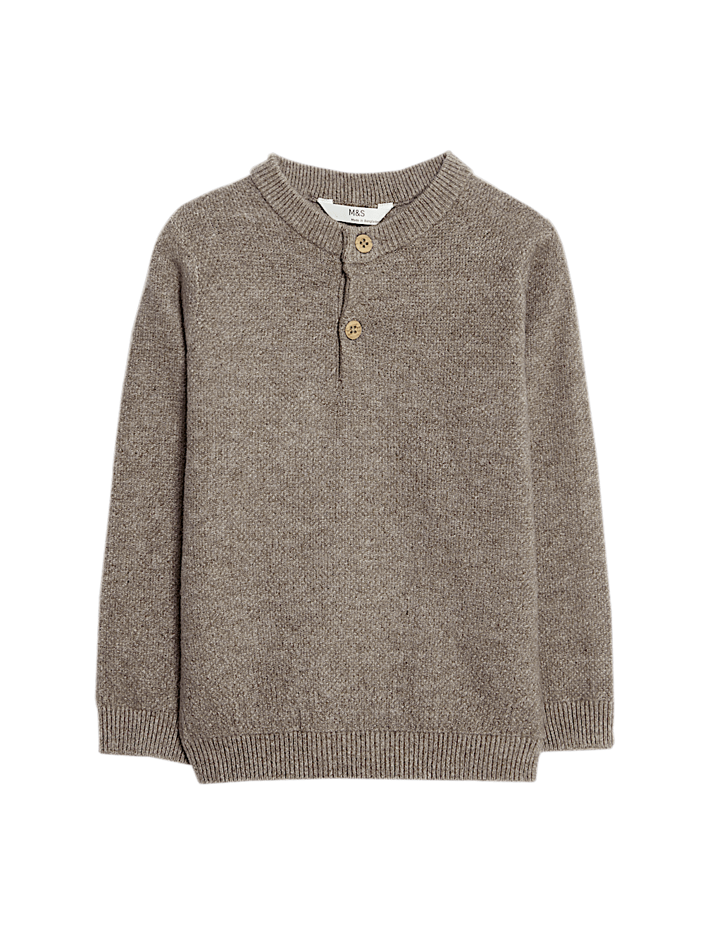 Henley Knitted Jumper (0-8 Yrs)