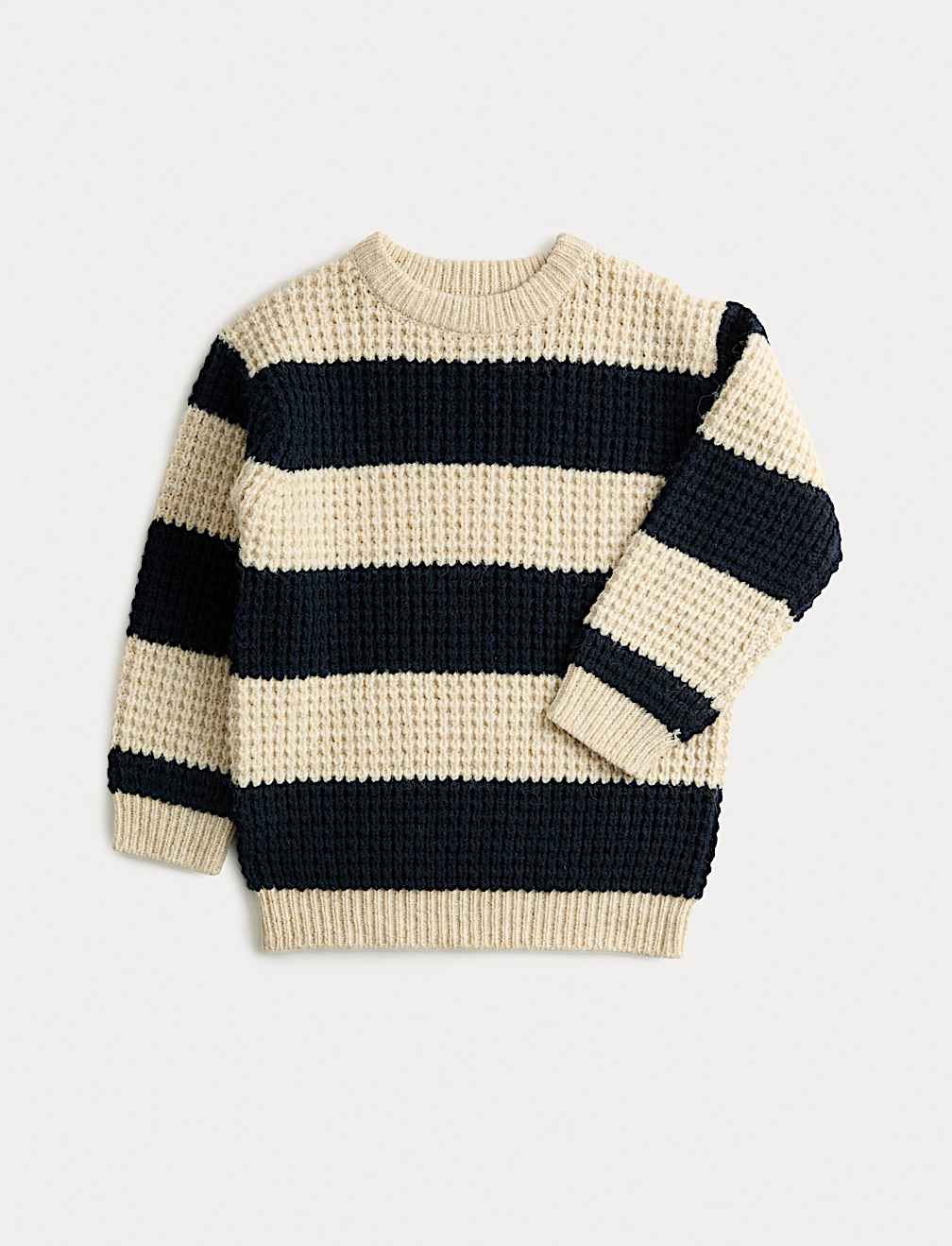 Striped Crew Neck Knitted Jumper (1-8 Yrs)