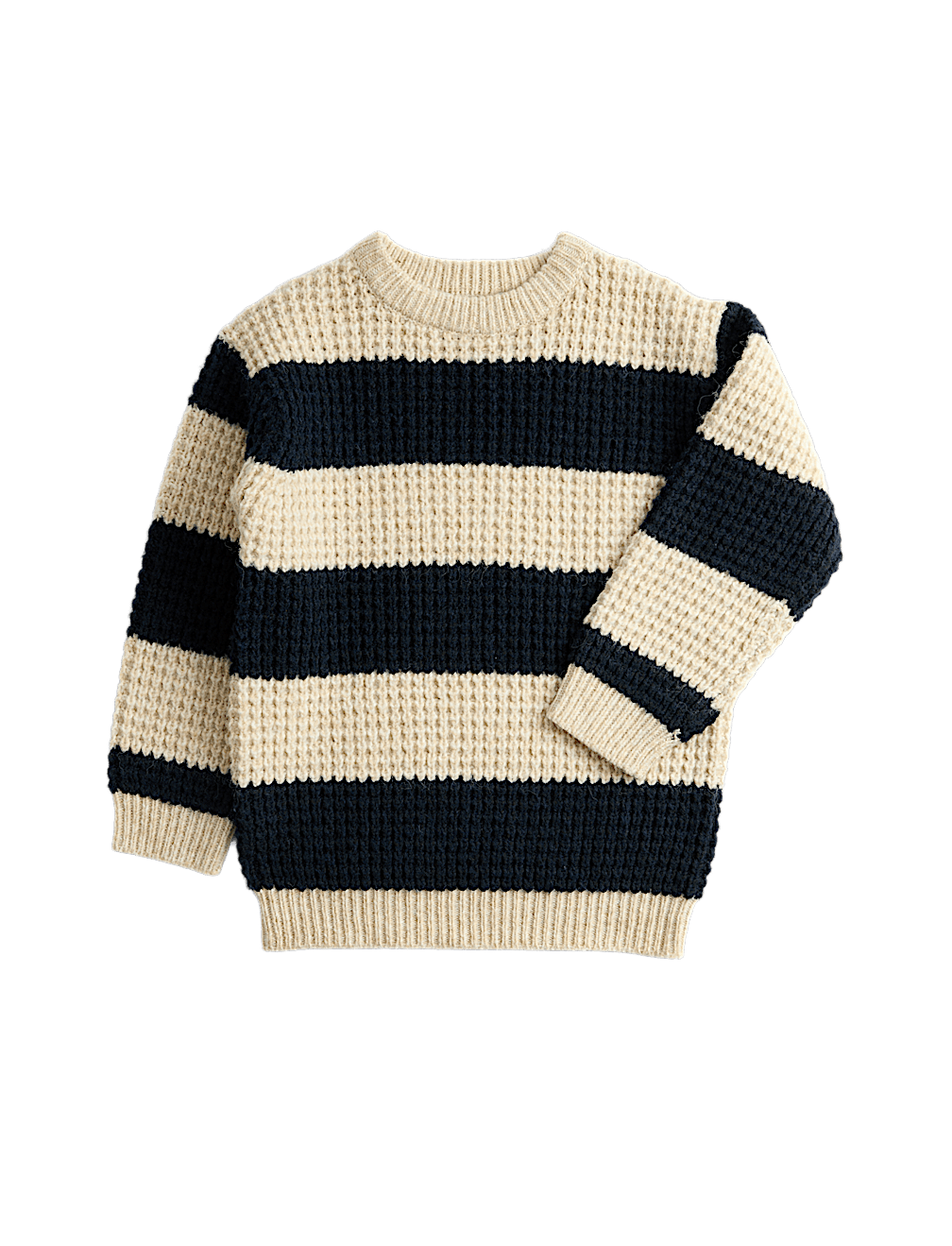 Striped Crew Neck Knitted Jumper (1-8 Yrs)