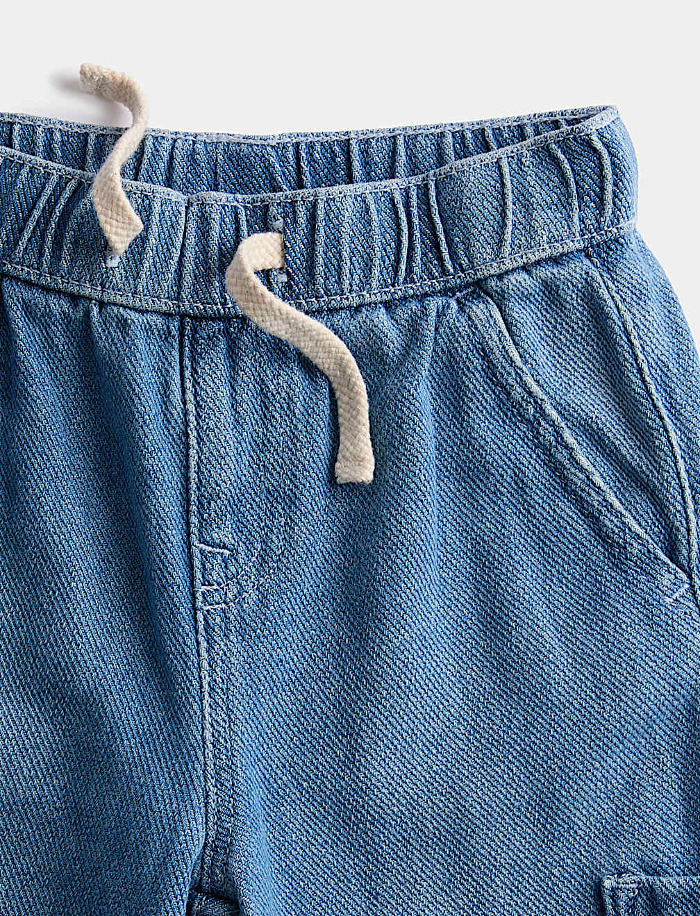 Relaxed Denim Cargo Jeans (2-8 Yrs)