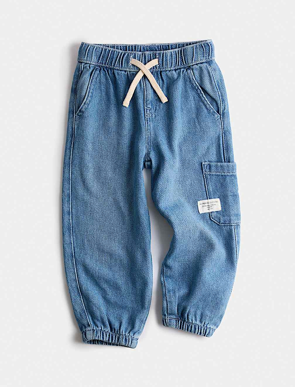 Relaxed Denim Cargo Jeans (2-8 Yrs)