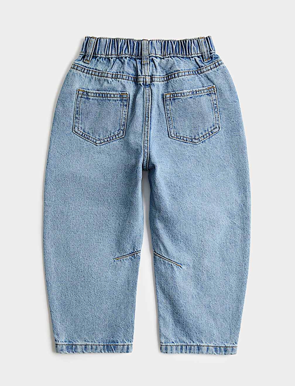 Pure Cotton Barrel Leg Jeans (2-8 Yrs)