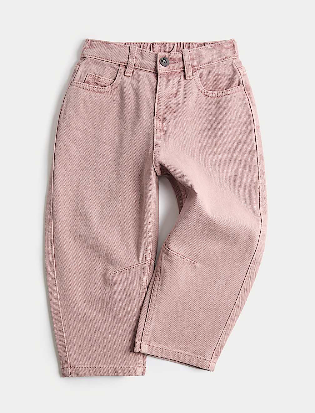 Pure Cotton Barrel Leg Jeans (2-8 Yrs)