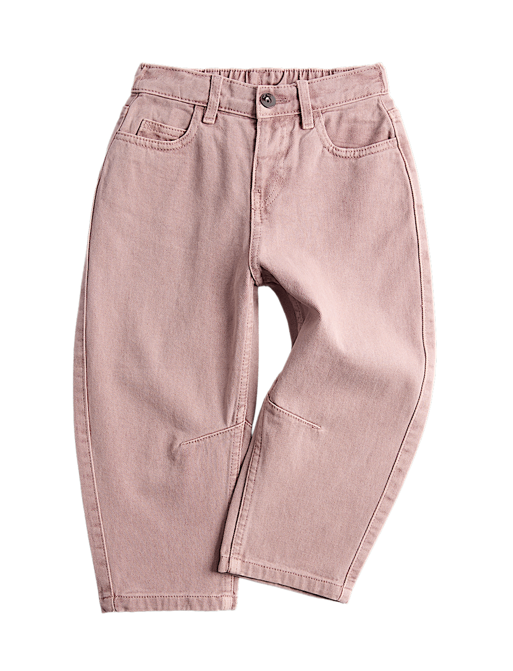 Pure Cotton Barrel Leg Jeans (2-8 Yrs)