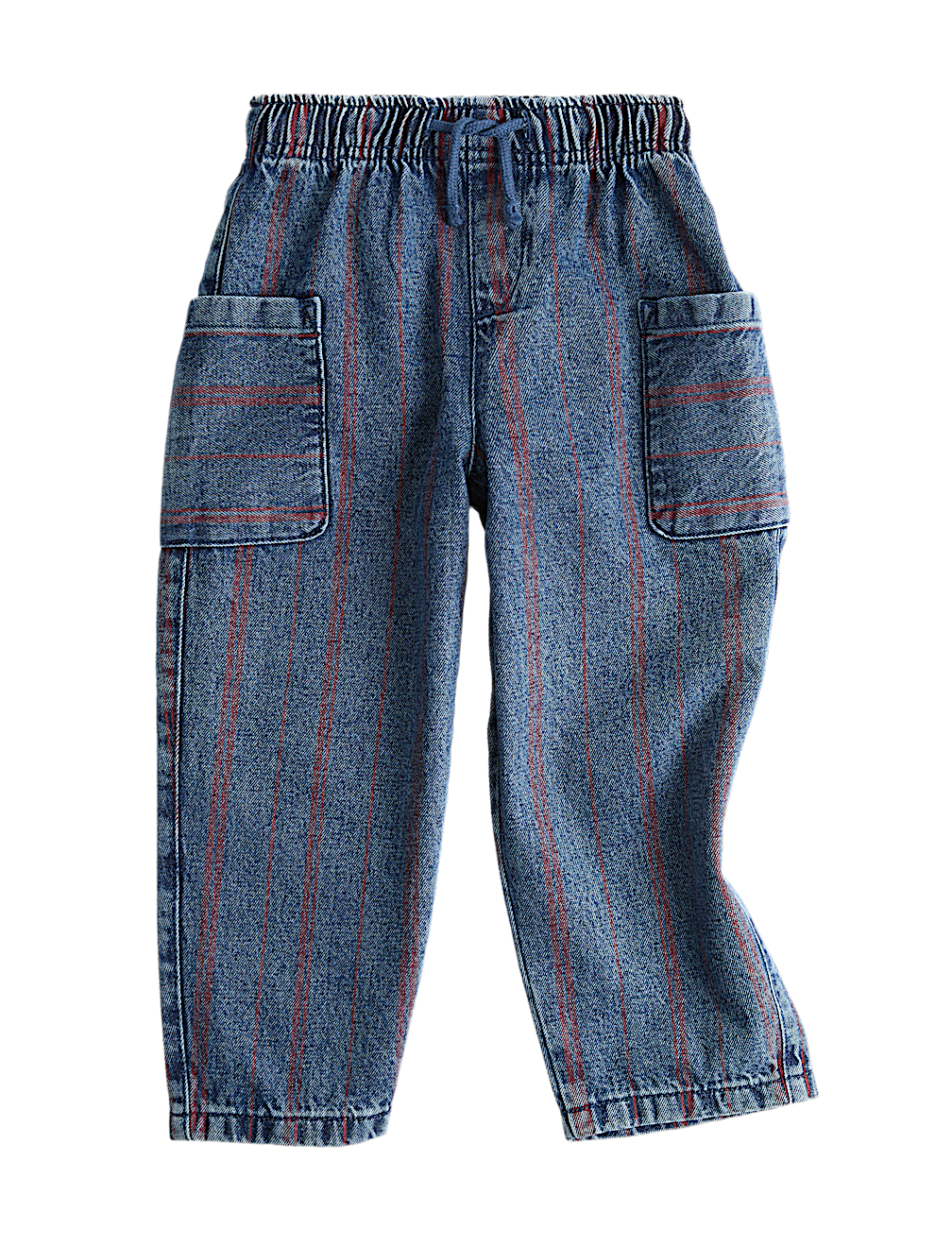 Relaxed Pure Cotton Denim Striped Jeans (2-8 Yrs)