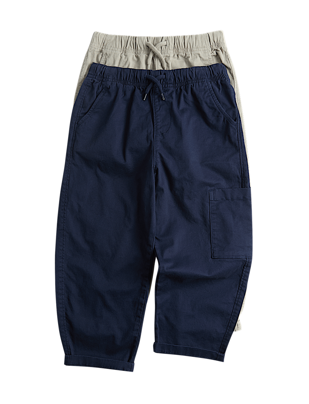 2 Pack Cotton Rich Trousers (2-8 Yrs)