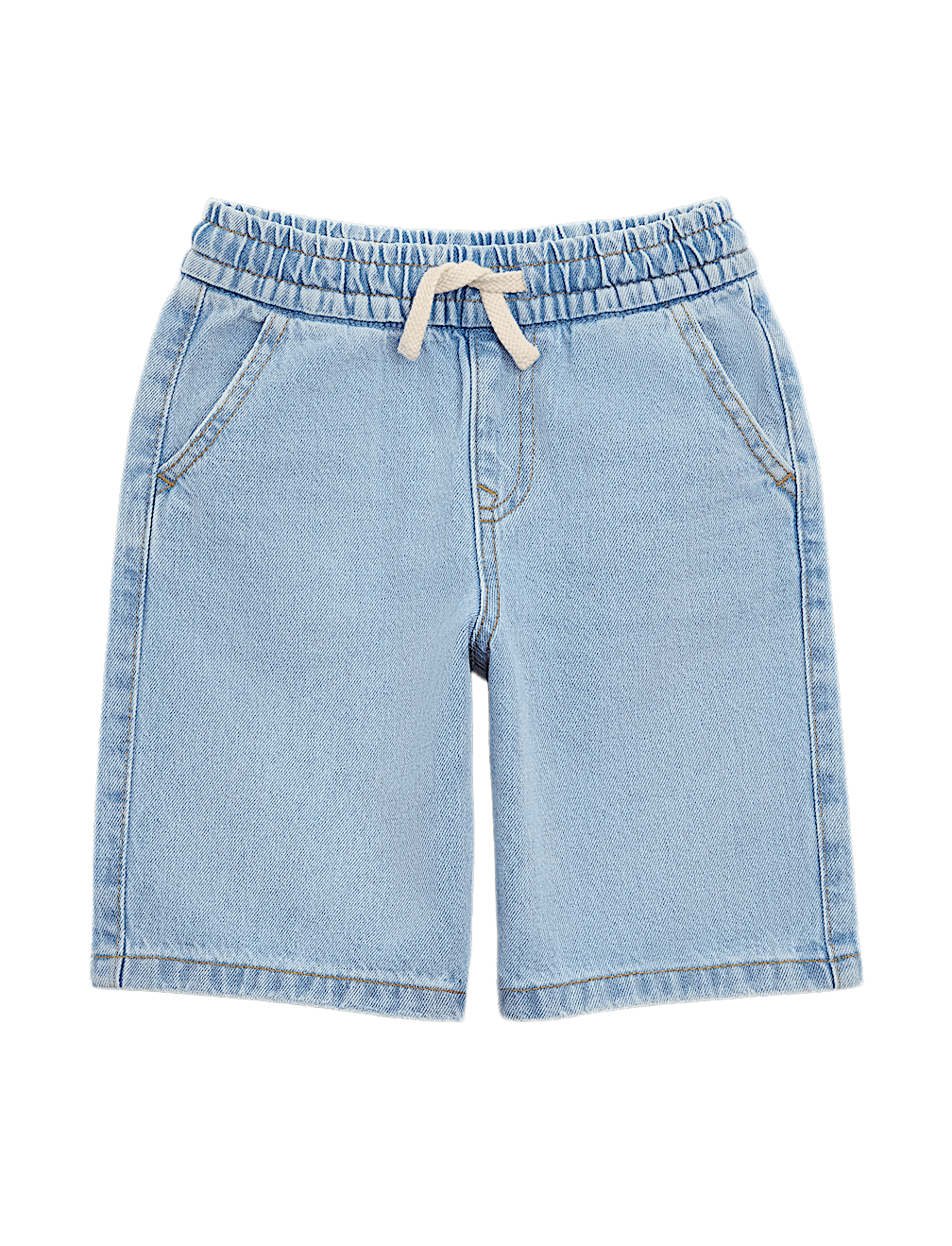 Pure Cotton Light Wash Denim Shorts (2-8 Yrs)