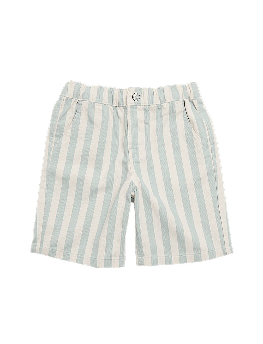 Pure Cotton Denim Striped Shorts (2-8 Yrs)