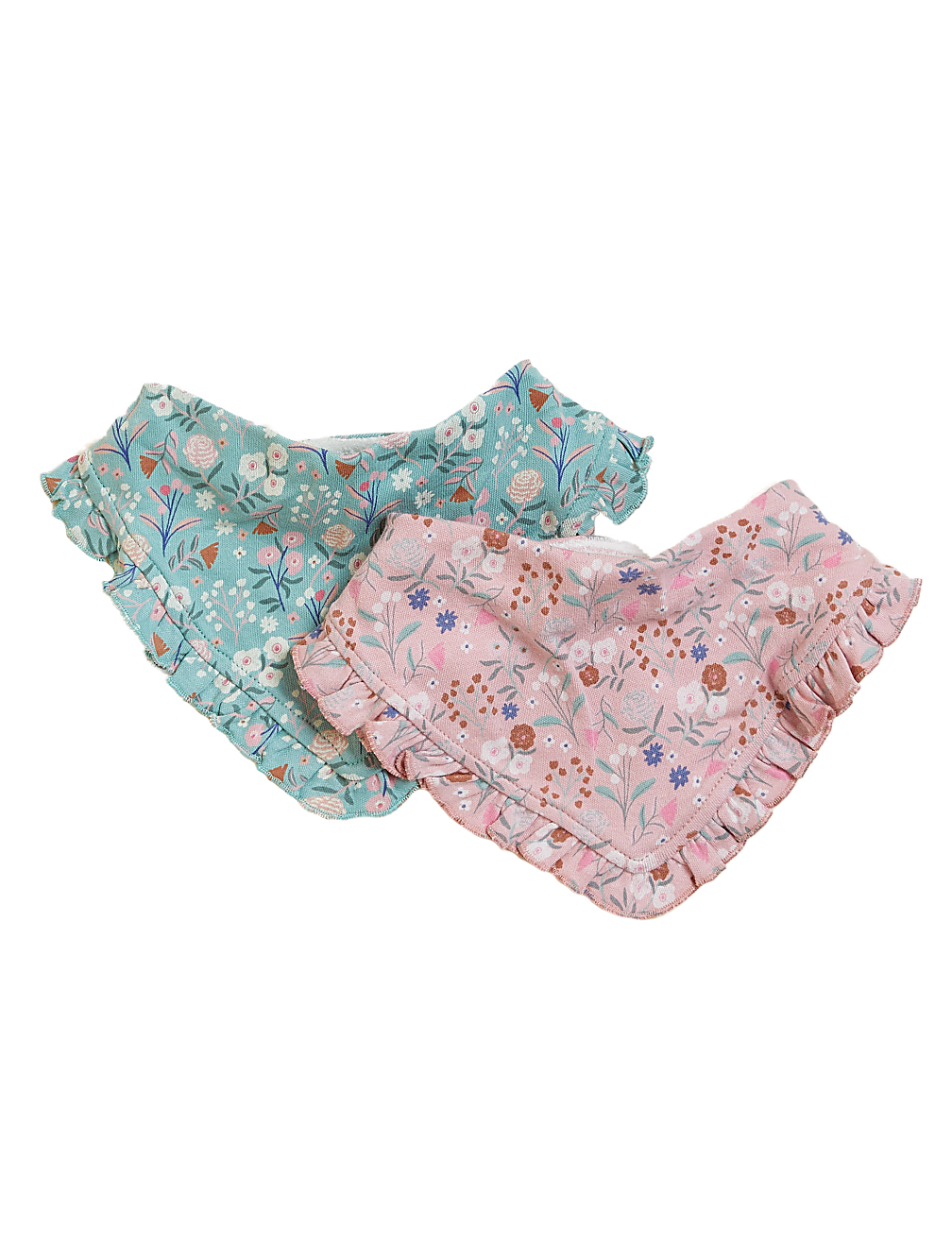 Cotton Rich Floral Dribble Bibs