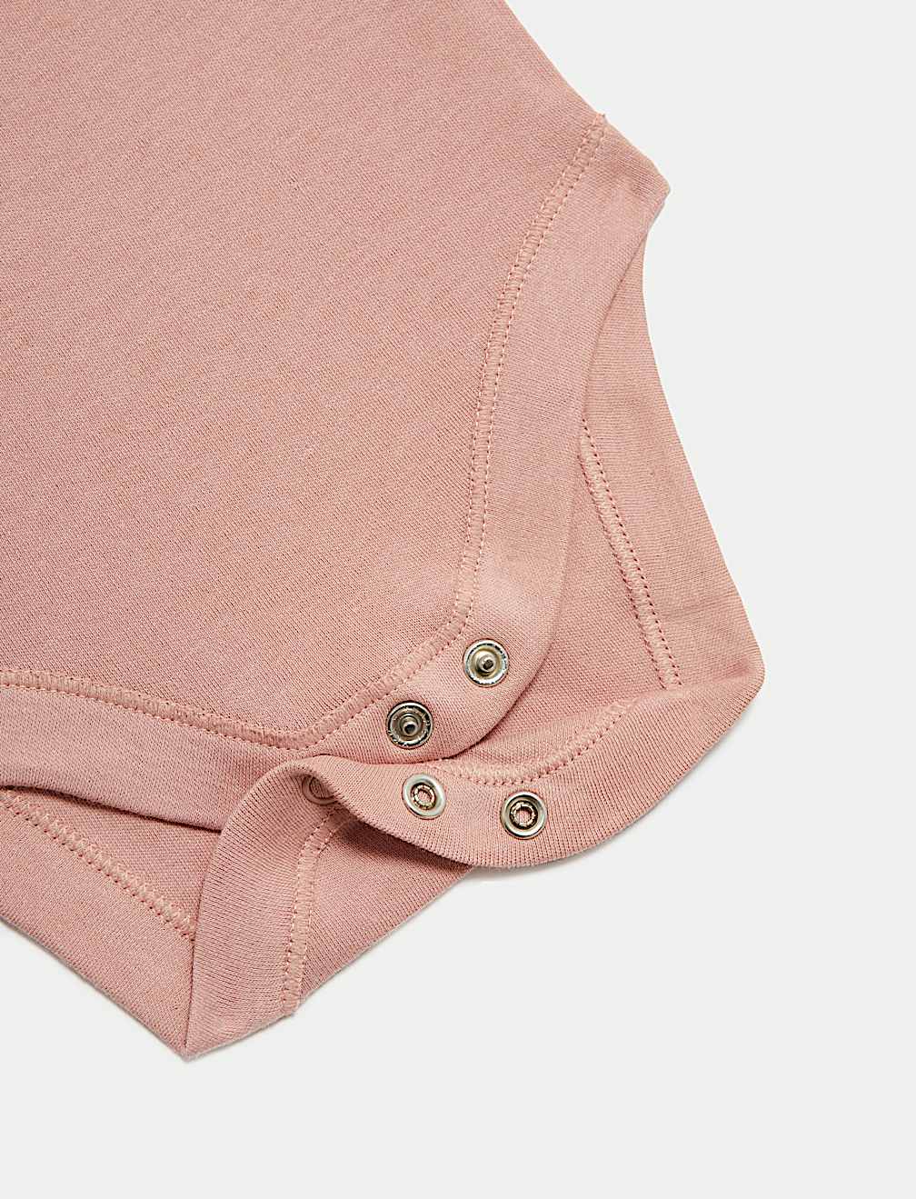 5pk Plain Pink Short Sleeve Bodysuit