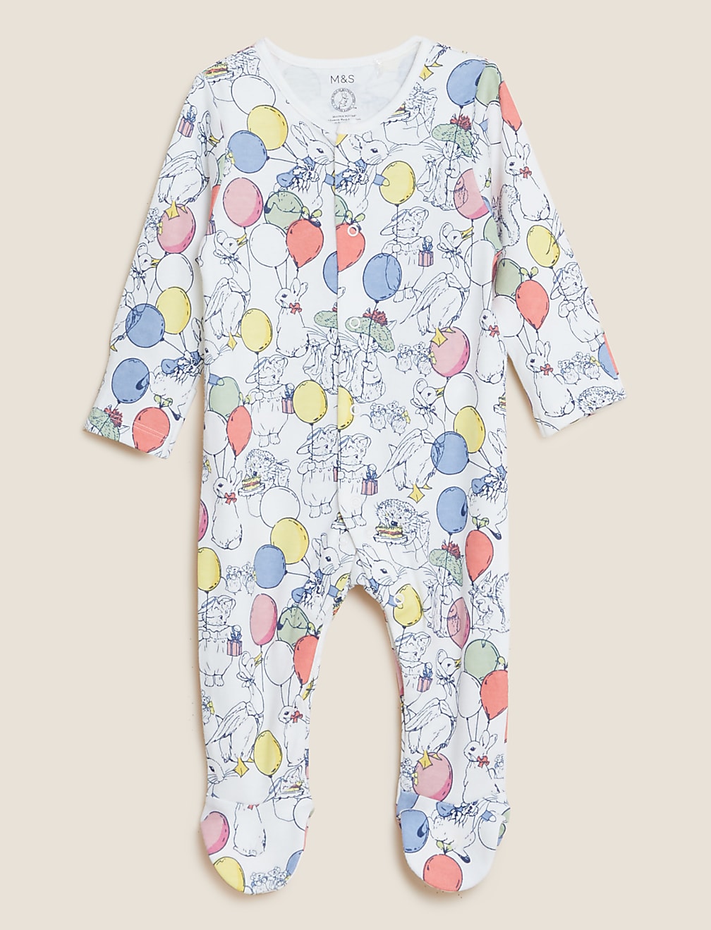 2pk Pure Cotton Peter Rabbit&trade; Sleepsuits (5&frac12;lbs - 3 Yrs)
