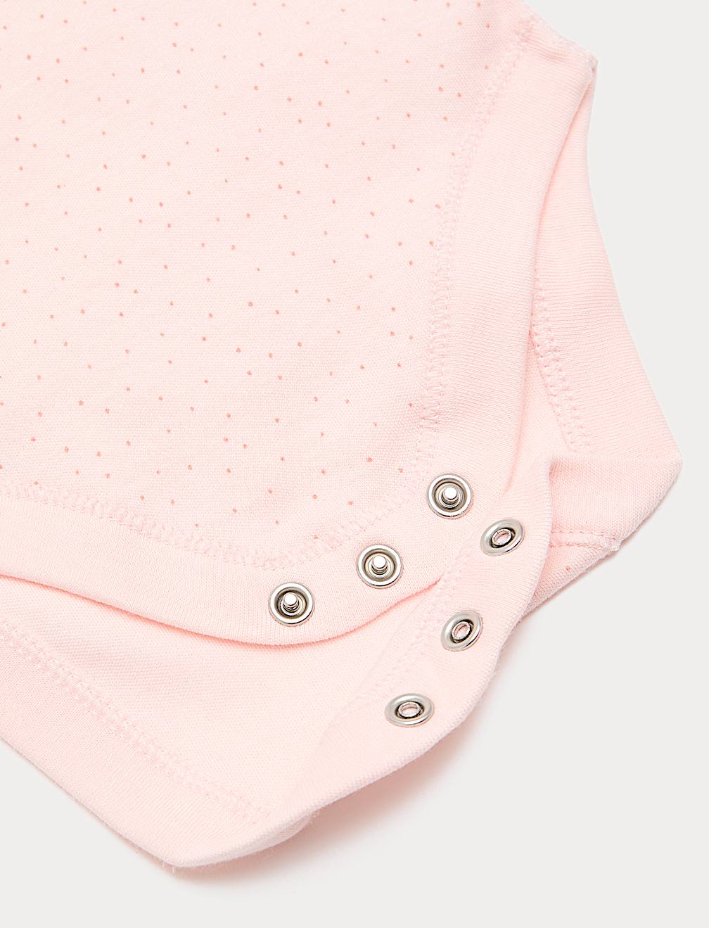 7 Pack Pure Cotton Bow Bodysuit (0-3 Yrs)