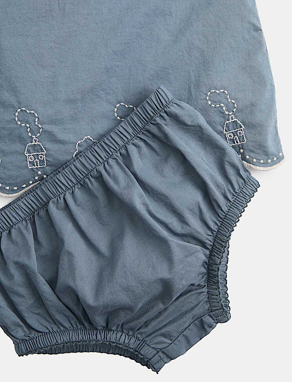 2 Piece Pure Cotton Embroidered Outfit (0-12 Months)