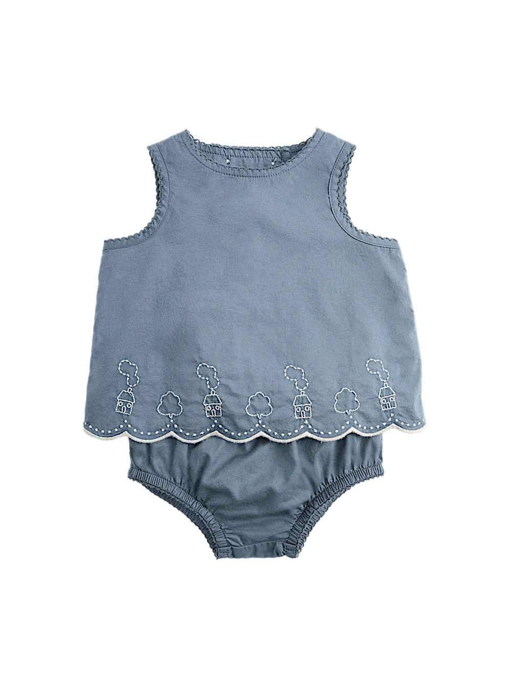 2 Piece Pure Cotton Embroidered Outfit (0-12 Months)