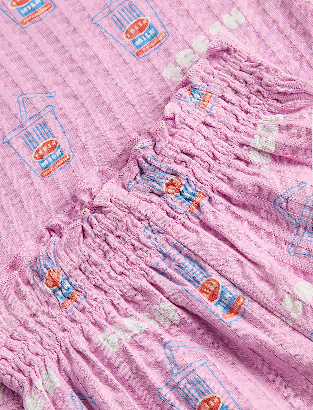 2 Piece Pure Cotton Seersucker Printed Outfit (0-3 Yrs)