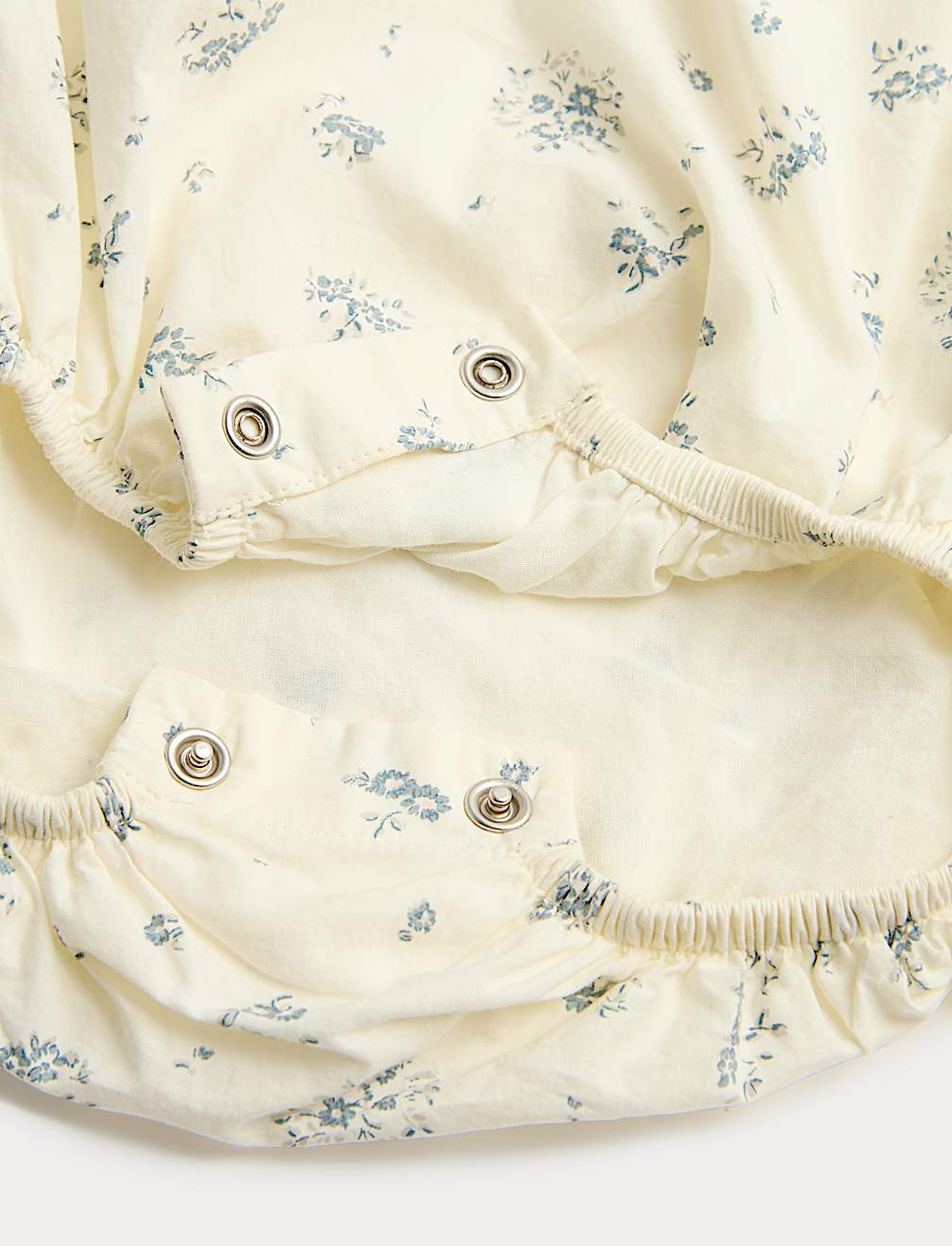 Pure Cotton Floral Long Sleeve Paddler (0-24 Mths)