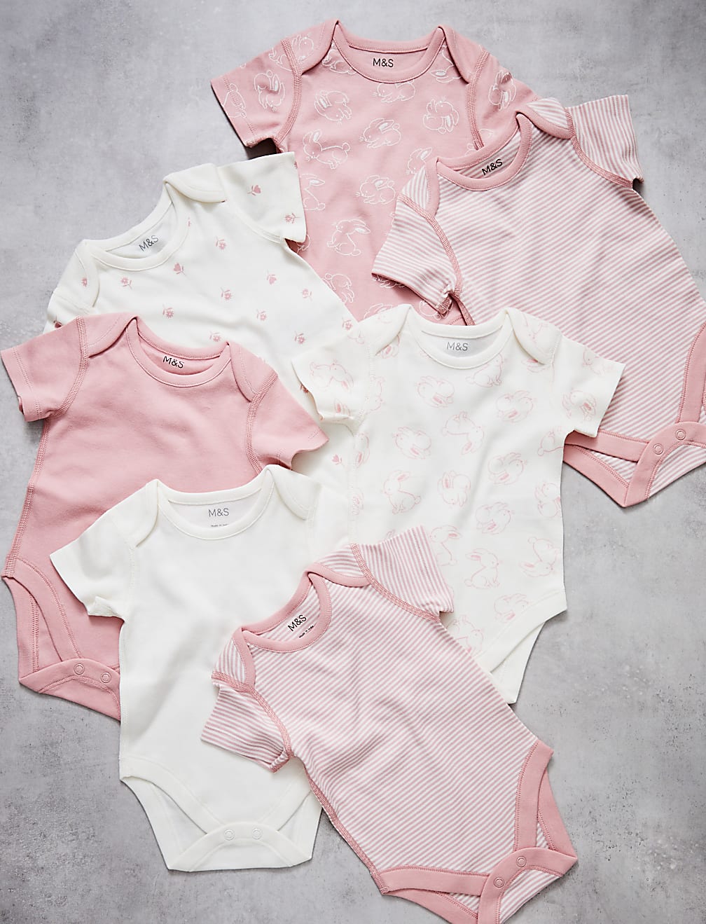 14pk Cotton Rich Printed Pink Gift Set