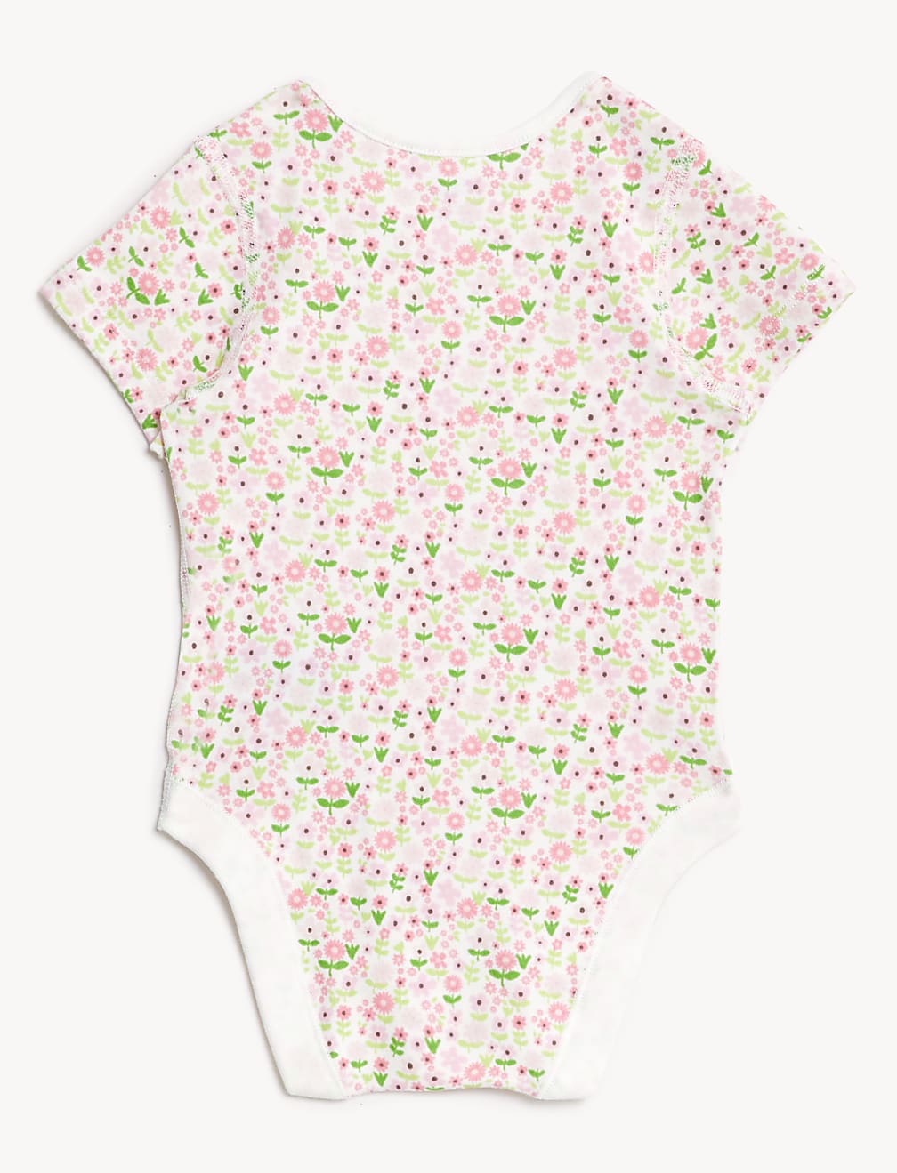 3pk Pure Cotton Floral Bodysuits