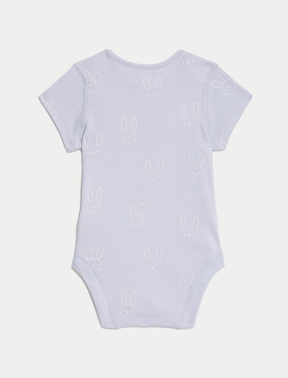 5pk Pure Cotton Bunny Bodysuits (6½lbs-3 Yrs)