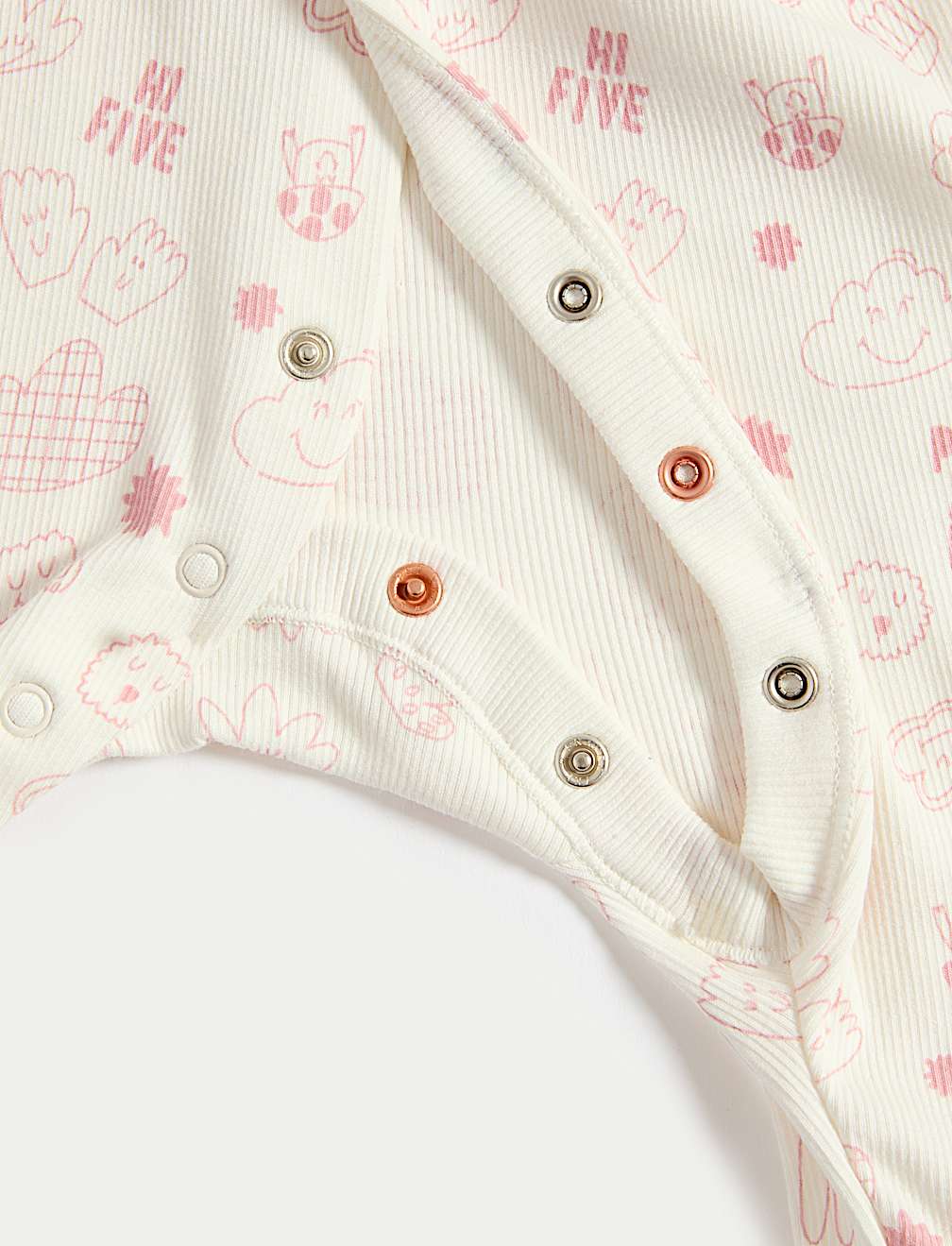 3pk Cotton Rich Ribbed Sleepsuits (0-3 Yrs)