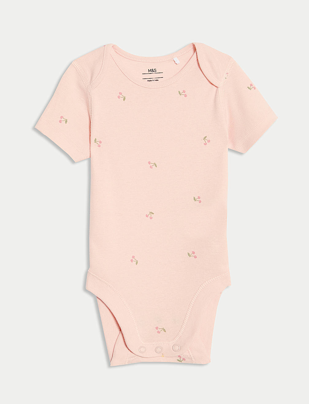 5pk Cotton Rich Cherry Print Bodysuits (6½lbs-3 Yrs)