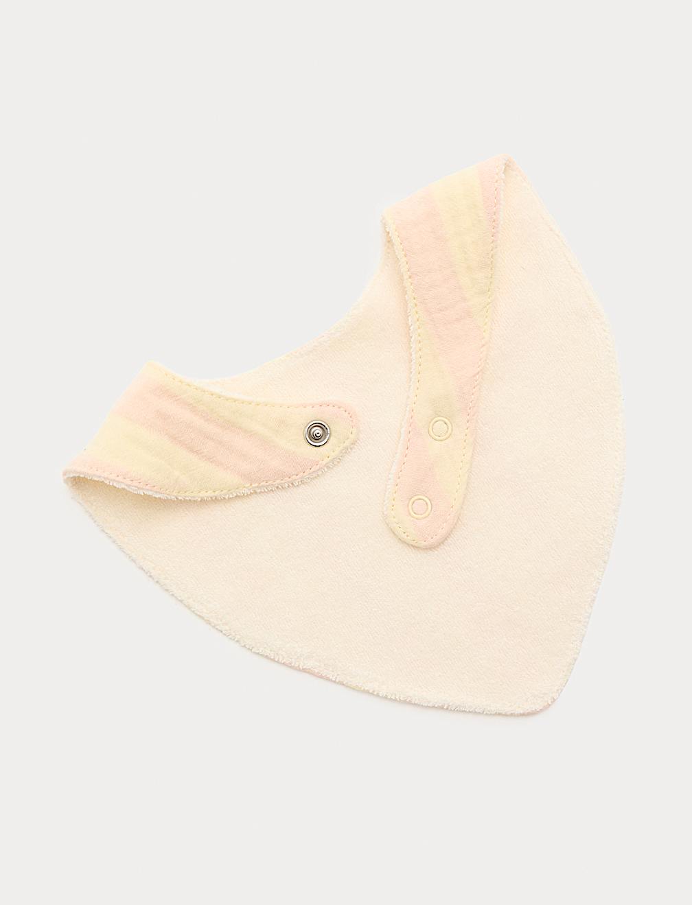 3 Pack Girls' Pure Cotton Dribble Bibs Gift Set