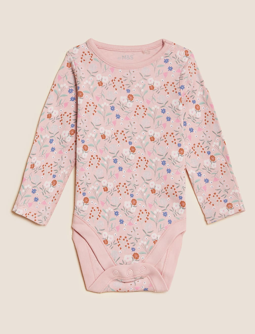 3pk Pure Cotton Floral Bodysuits (6&frac12;lbs - 3 Yrs)